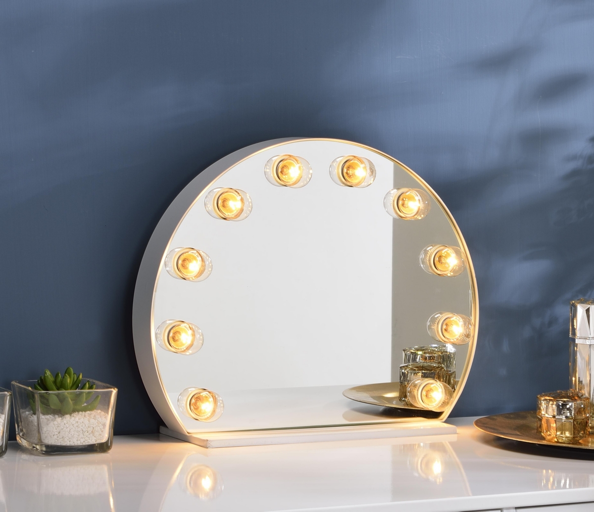 Streamdale Furniture Alma Accent Mirror, White Finish