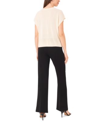 Women's Drop-Shoulder Short-Sleeve Sweater 