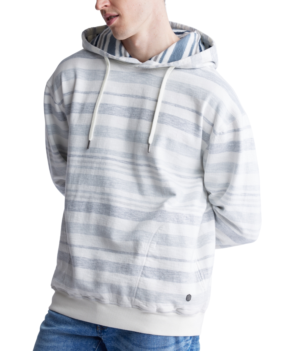 Buffalo David Bitton Men's Fazel Striped Long Sleeve Hoodie