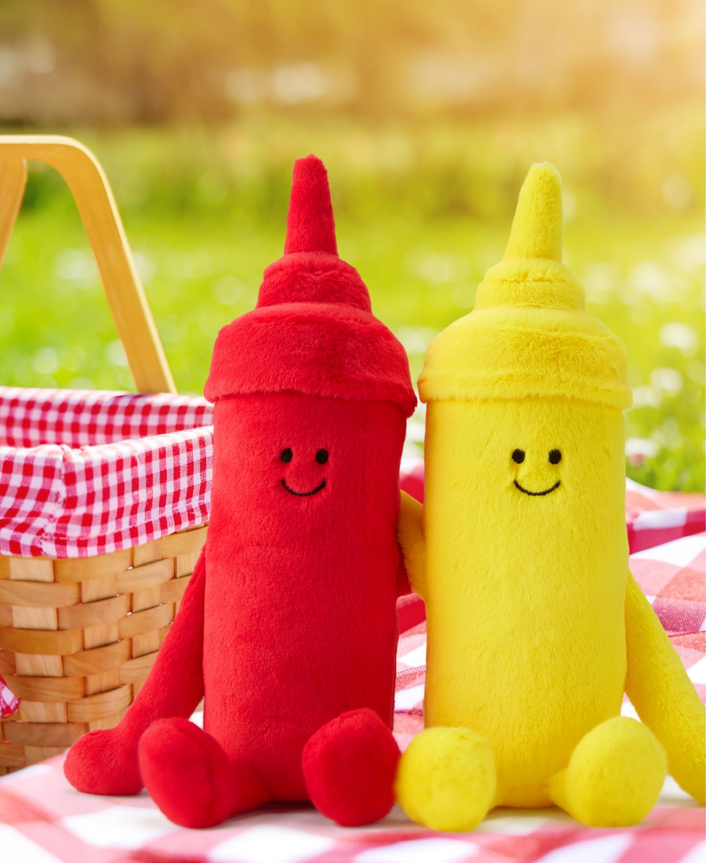 Детские мягкие игрушки Geoffrey's Toy Box 10" Plush Ketchup and Mustard — фото 2