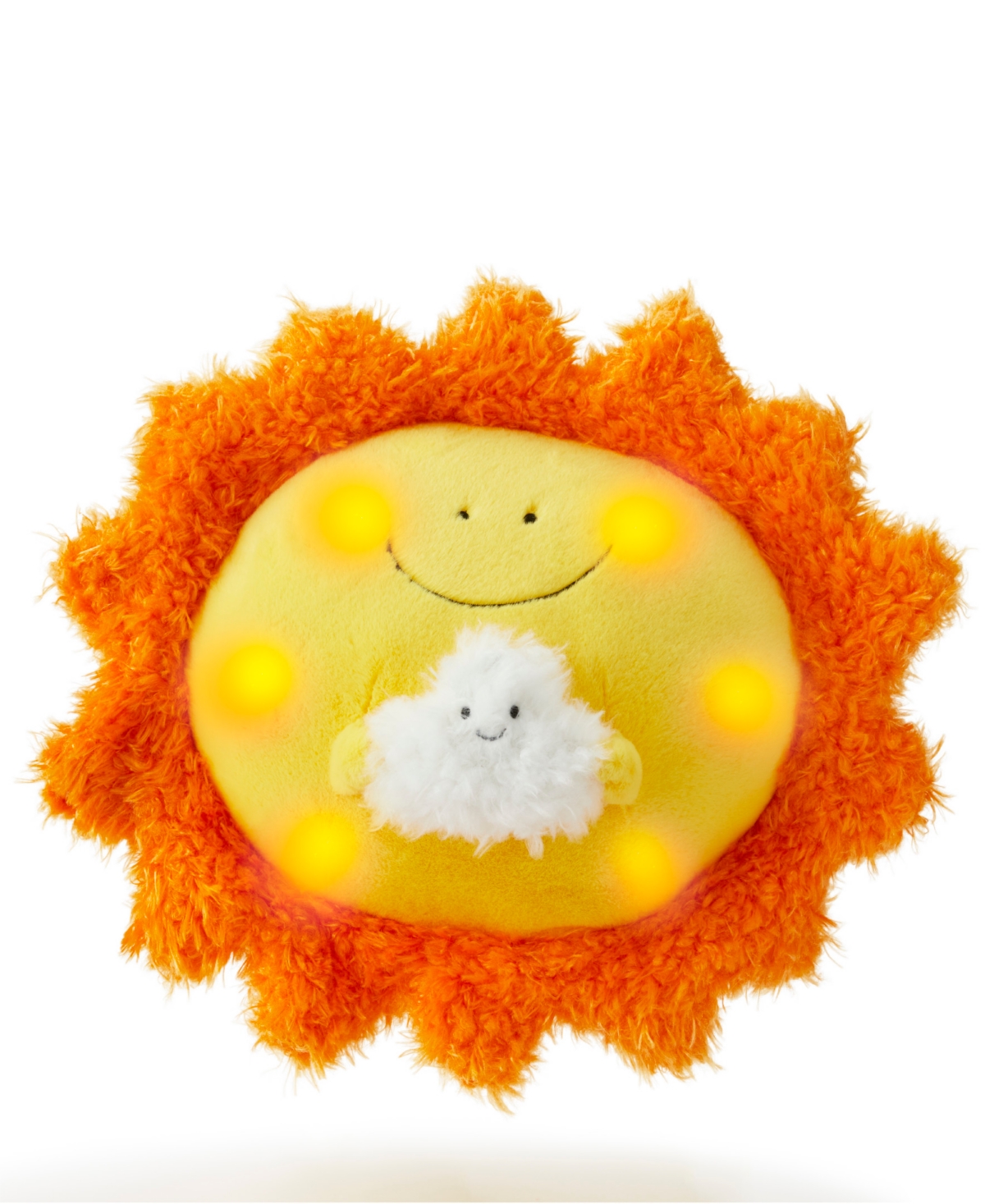 Shop Geoffrey's Toy Box 12" Plush Sun With Led Lights And Sound In Orange