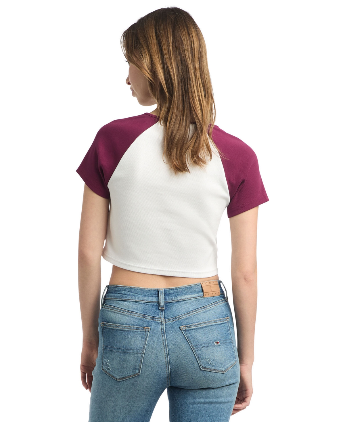 Tommy Jeans Women's Slim Vintage Prep Cropped T-Shirt -/ WHITE