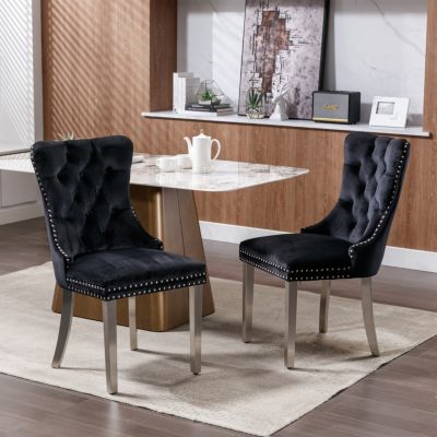 Simplie Fun Nikki Collection Modern, High-End Tufted Solid Wood Contemporary Velvet Upholstered Dining