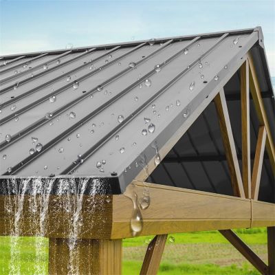  12'X 14' Aluminum Gazebo with Steel Canopy