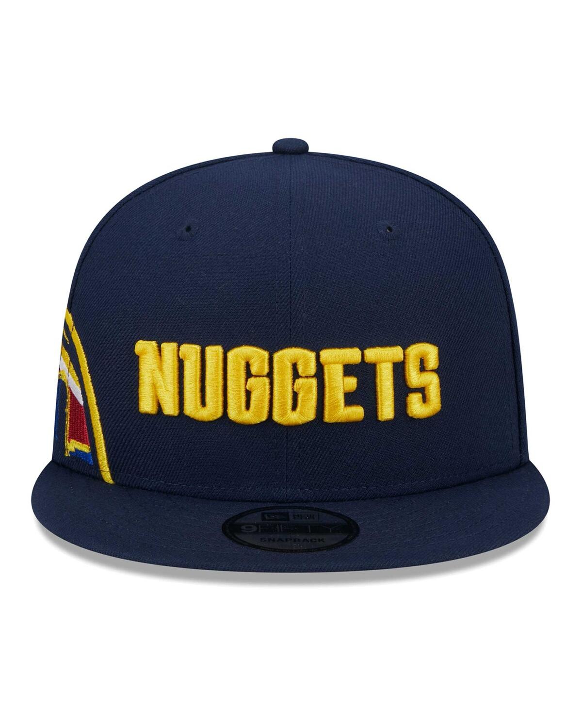 NEW ERA MEN'S NAVY DENVER NUGGETS SIDE LOGO 9FIFTY SNAPBACK HAT 