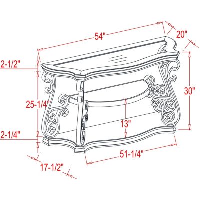   Marble-Inspired Shelf- Glass Sofa Table