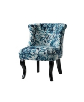 Hulala Home Grahame Contemporary Wooden Accent Chair with Black Leg - Indigo