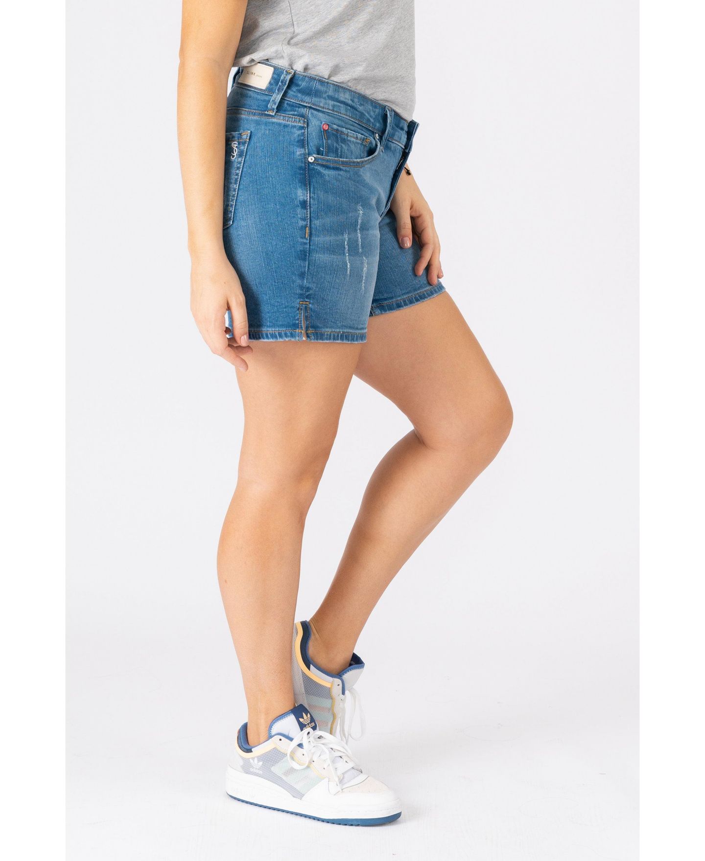 Женские шорты SLINK Jeans Plus Size Side Vent, цвет: Gia — фото 1