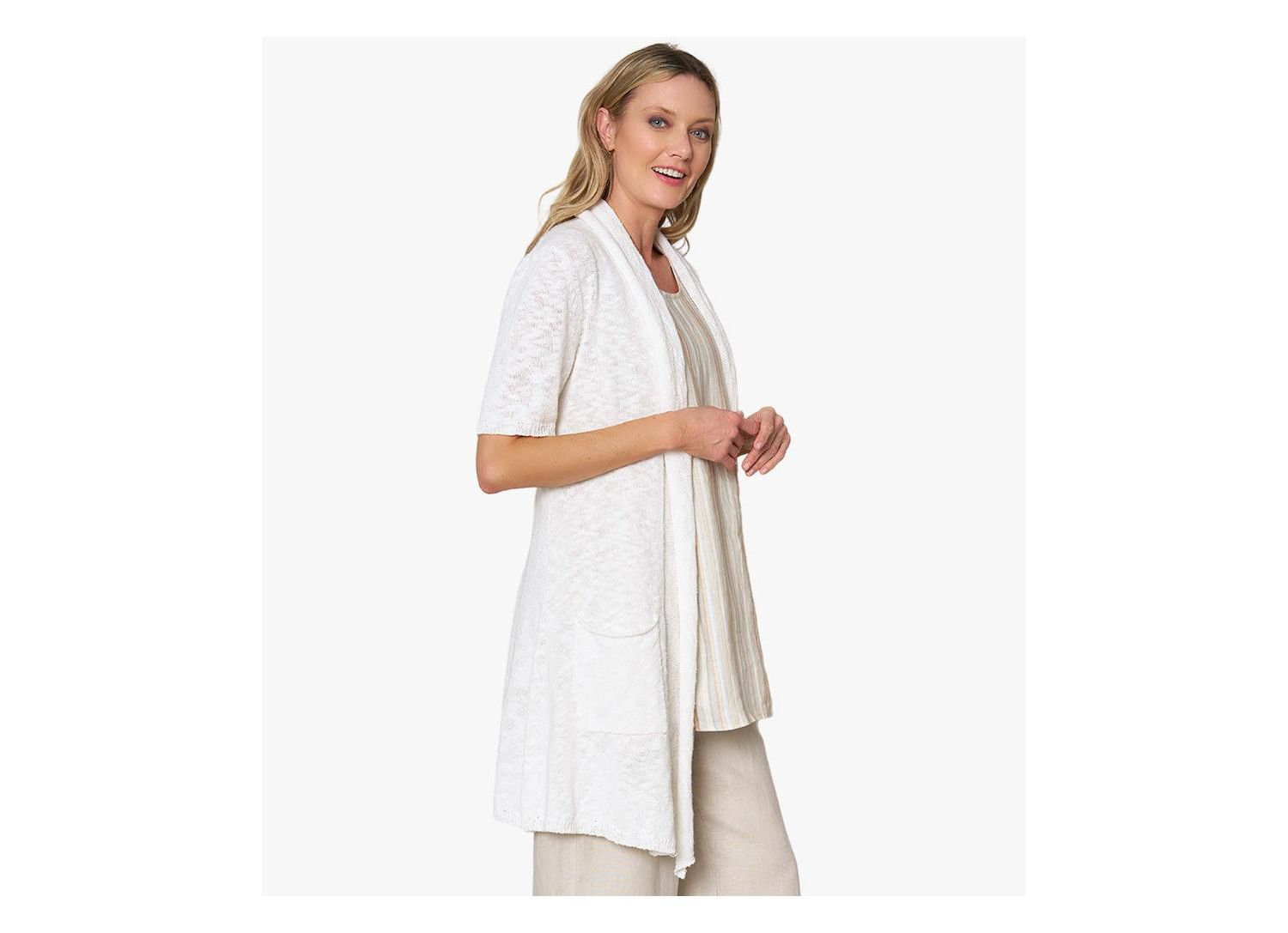 Women's Short Sleeve Cotton No Regrets Cardigan