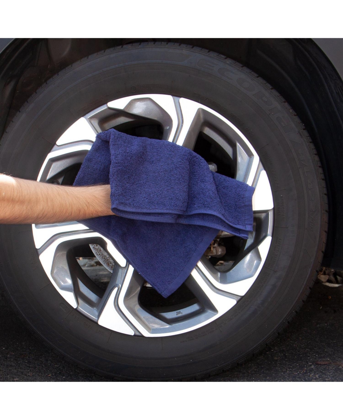 Arkwright Home Terry Polishing Hand Towels (12 Pack), 16x27 in., Heavy 550 Gsm, Absorbent Cotton, Multi-Purpose, Reusable, Color Options