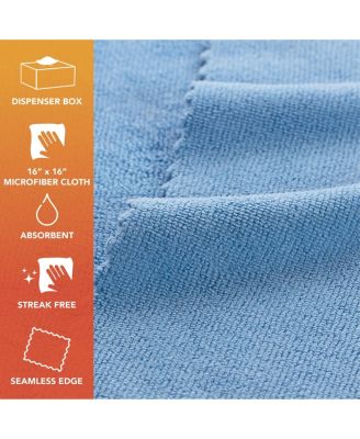 SmartRags XL Microfiber Cleaning Cloths Box of 50, 35 Grams, 16x16, Reusable Multi-Purpose