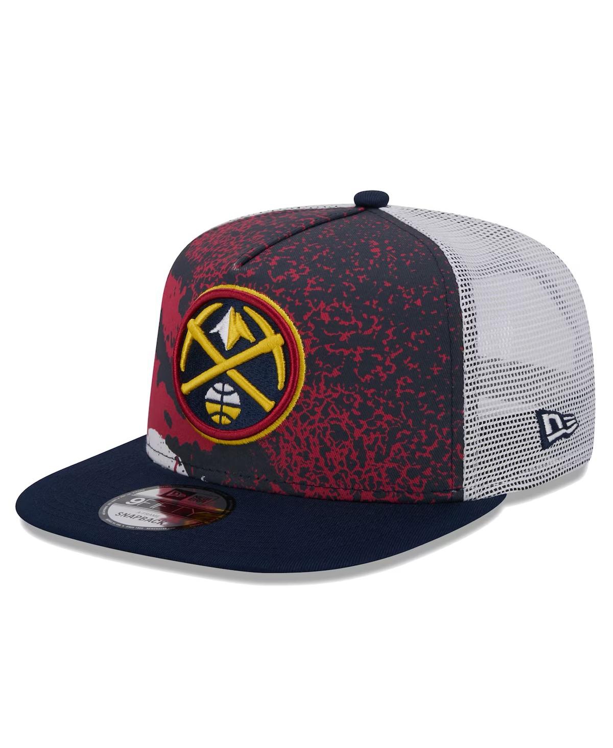 Shop New Era Men's Navy Denver Nuggets Court Sport Speckle 9fifty Snapback Hat
