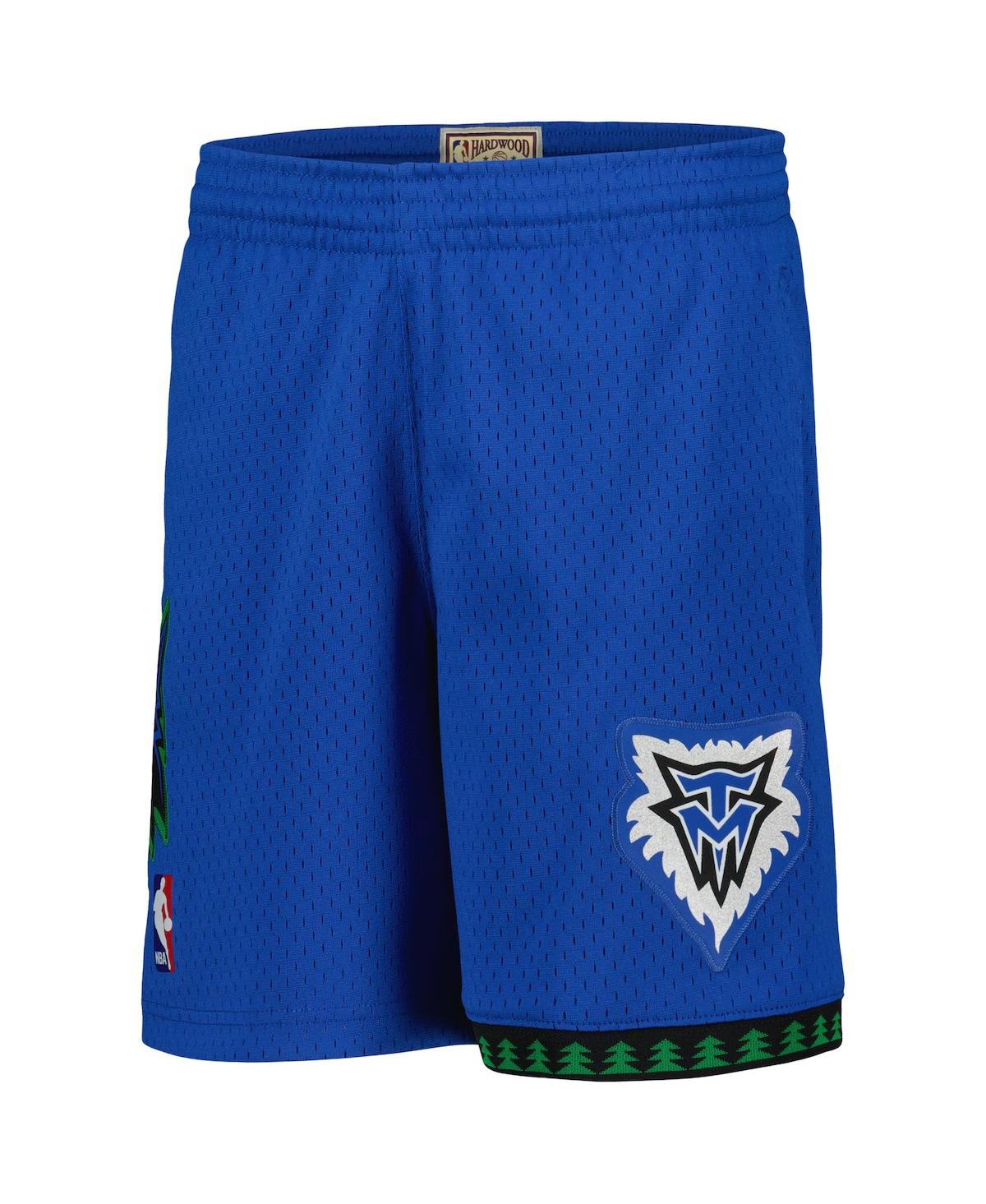 Mitchell & Ness Mitchell Ness Big Boys And Girls Blue Minnesota Timberwolves Hardwood Classics Swingman Shorts In Blue