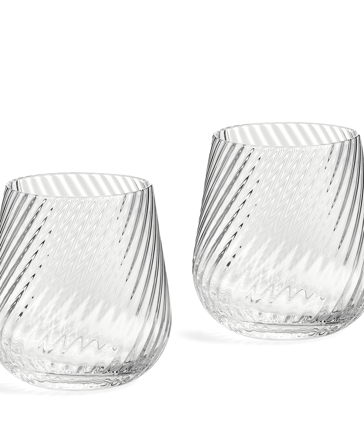 Vera Wang Wedgwood Swirl Tumbler Glass, Set Of 2 In Clear