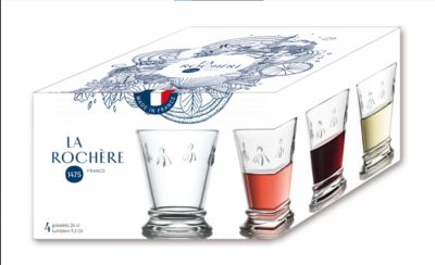 La Rochere Napoleon Bee 10-ounce Tumbler, Set of 6.