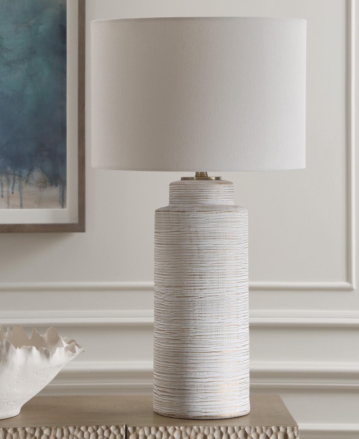 Uttermost Callais Table Lamp In White