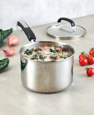 Brilliance Stainless Steel 3-Qt. Saucepan with Lid