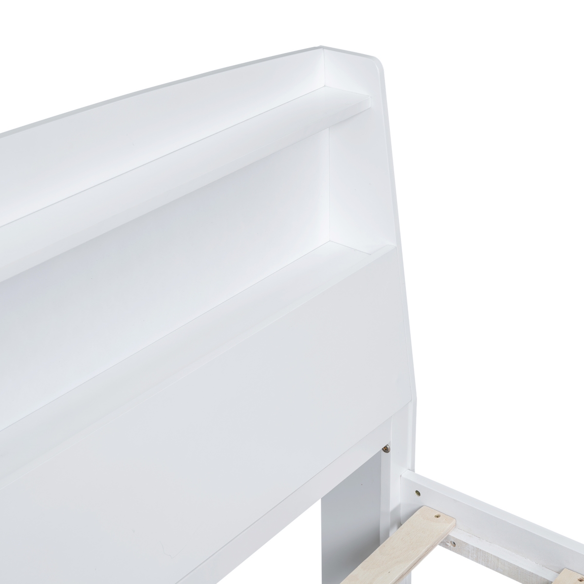 Full Size Platform Bed With Storage Led Headboard, Twin Size Trundle And 3 Drawers