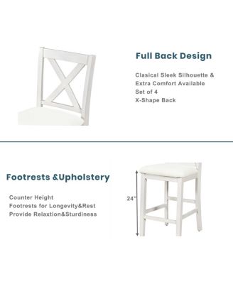 Streamdale Rustic Farmhouse 5-Piece Bar Table Set