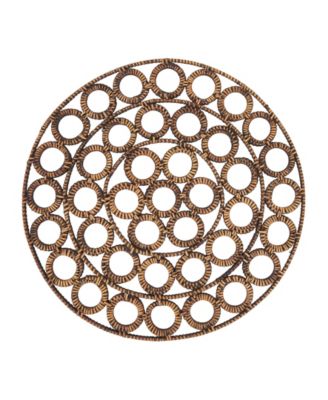Rustic Rattan Loop Placemat Set of 4,15"x15"