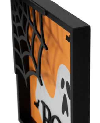 9.75" Framed 3D Boo Halloween Wall Sign