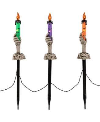 LED Lighted Skeleton Candle Halloween Decorations - 8.5" - Set of 6