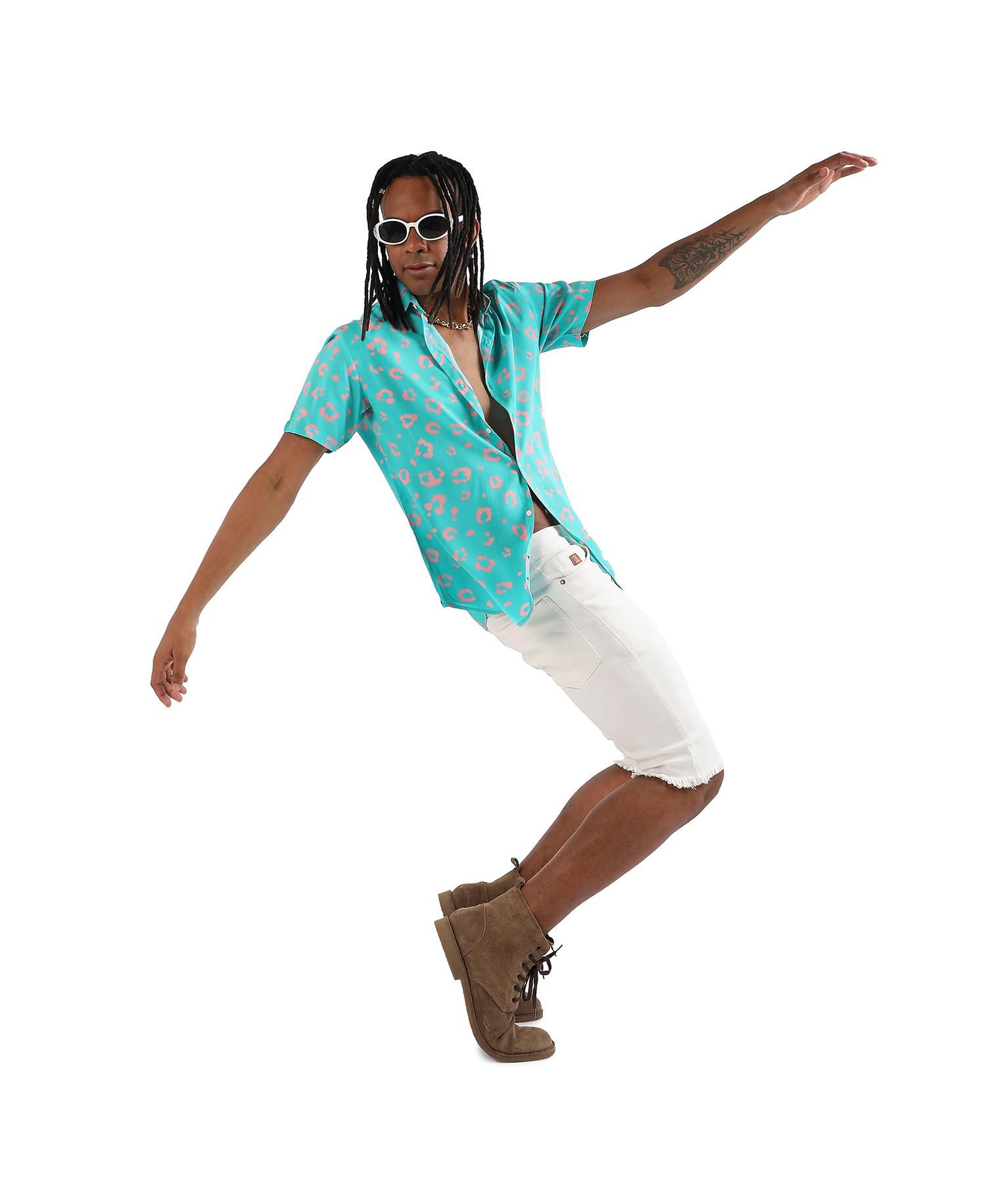 Men's Flower Block Shirt