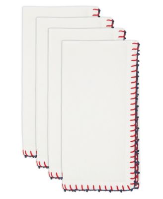 Whipstitch Pom Pom Delight Napkin Set of 4, 20"x20"