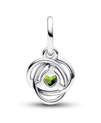 Sterling Silver Birthday Circle Stone Dangle Charm