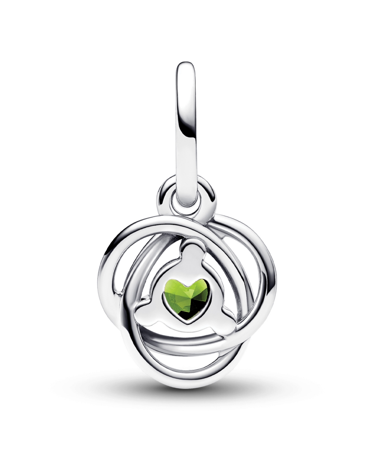 Pandora Sterling Silver Birthday Circle Stone Dangle Charm In Silver