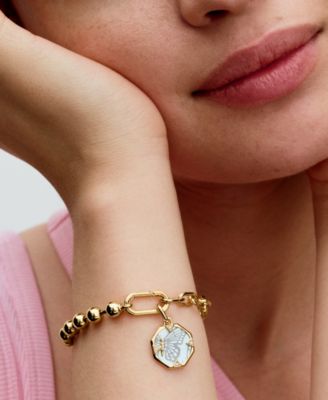 14K Gold-Plated Cultured Pearl escent Butterfly