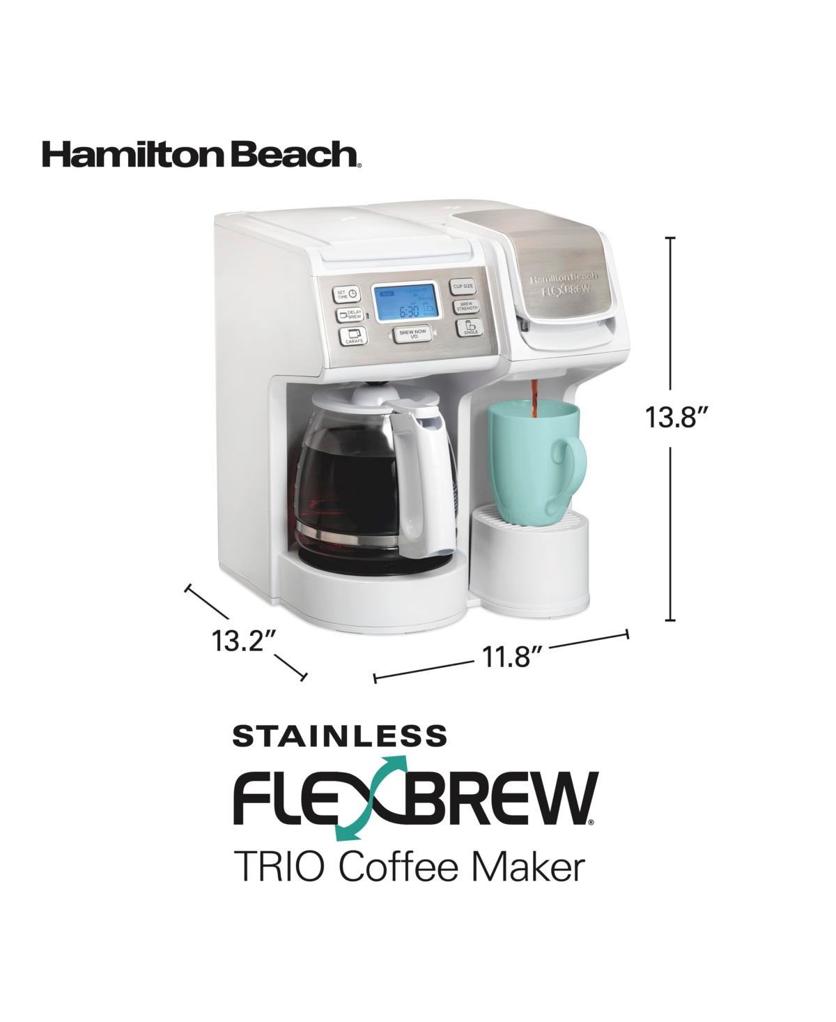 Hamilton Beach Flexbrew Trio Coffee Maker In White