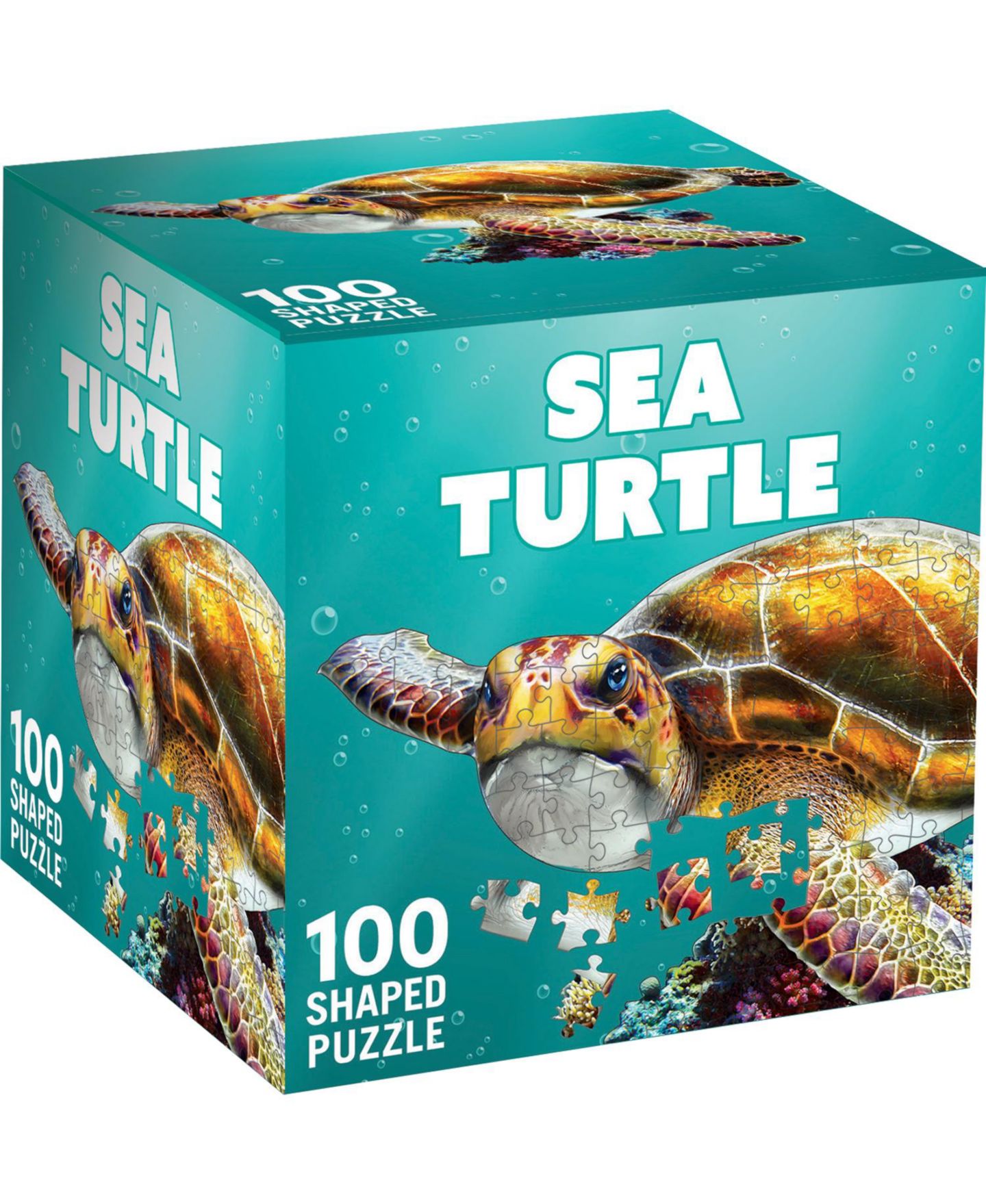 Детский пазл MasterPieces Puzzles Sea Turtle 100 Piece Shaped Jigsaw Puzzle — фото 1