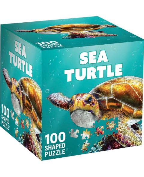 Детский пазл MasterPieces Puzzles Sea Turtle 100 Piece Shaped Jigsaw Puzzle