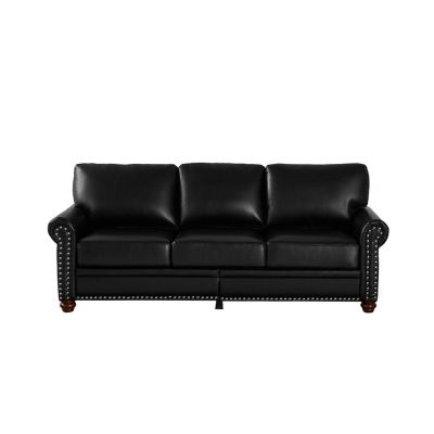 Classic Living Room Nails Sofa Faux Leather
