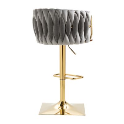 Vintage Bar Stools With Back And Footrest Counter Height Dining Chairs