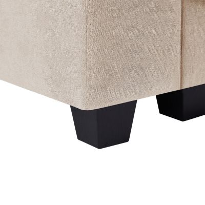 Feather Filled L-Shape Convertible Sectional Sofa