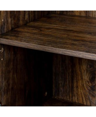 Streamdale 4-Door Storage Cabinet with Open Shelving