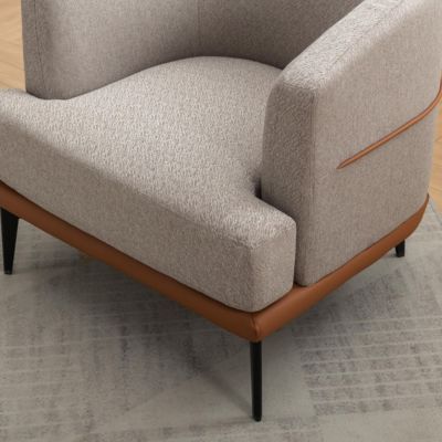 Streamdale Modern Two-Tone Upholstered Barrel Chair