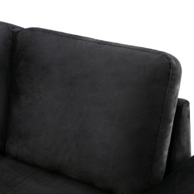 L-Shaped Sleeper Sofa with Storage Ottoman & USB Charge