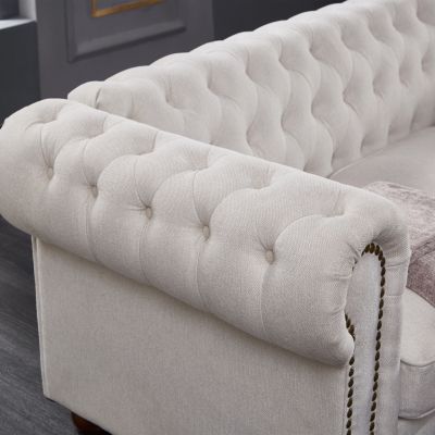 Chesterfield Sofa Linen Fabric
