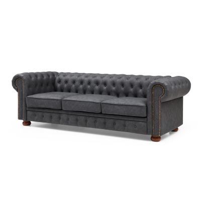 Classic Chesterfield Sofa Faux Leather