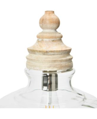 Distressed Mango Wood Ceiling Light Cream and Natural