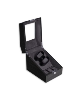 Polished Ash Wood Two Watch Winder and Three Watch Storage