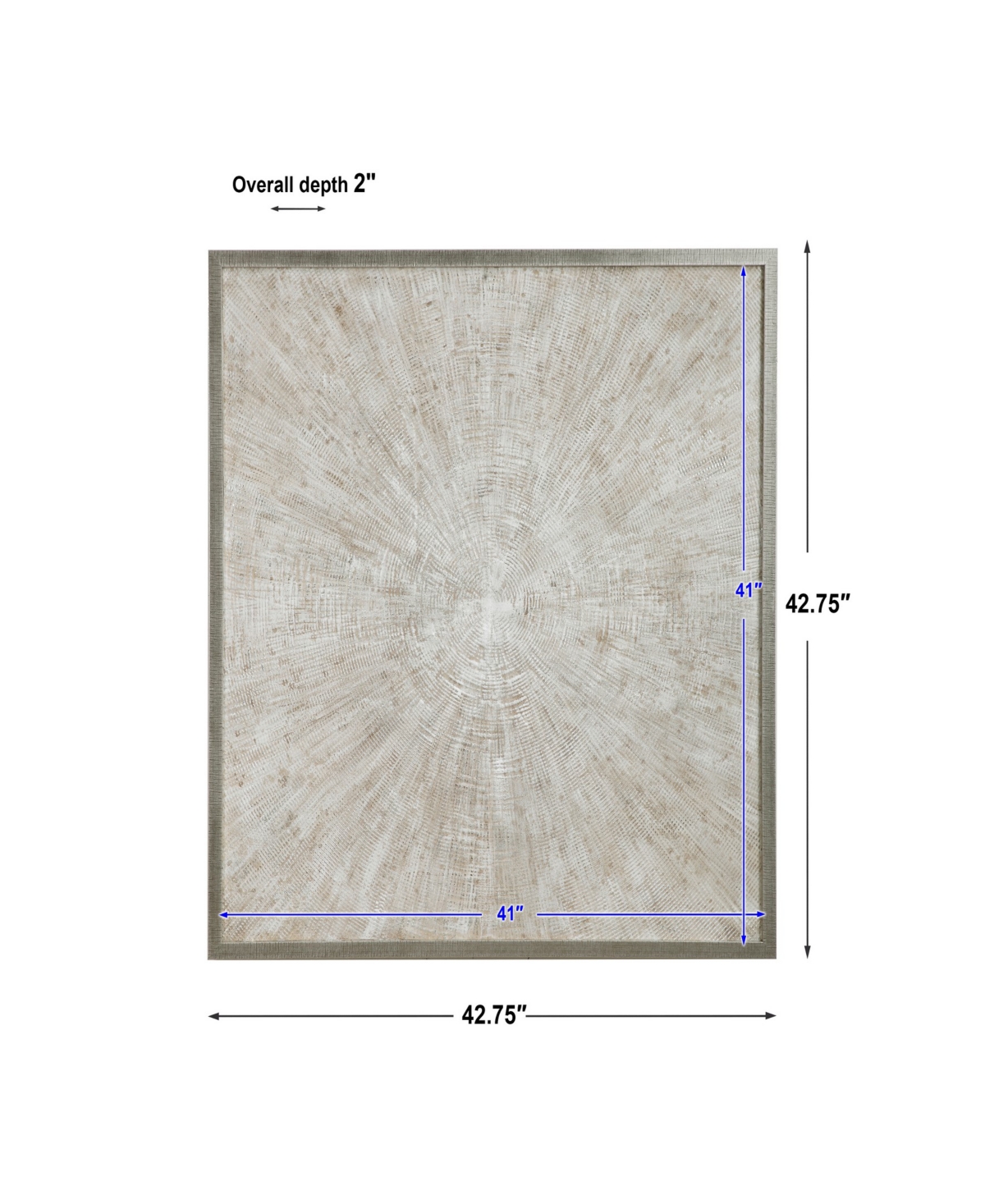Uttermost Mesmerize Hand Painted Canvas Art In Silver