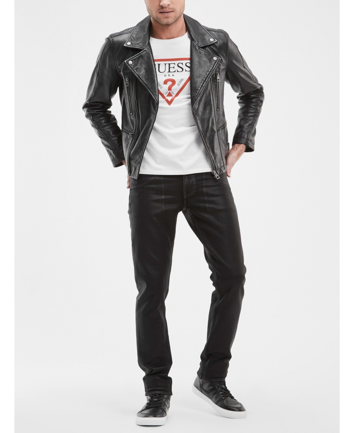 Men's Slim Tapered Jeans - Black