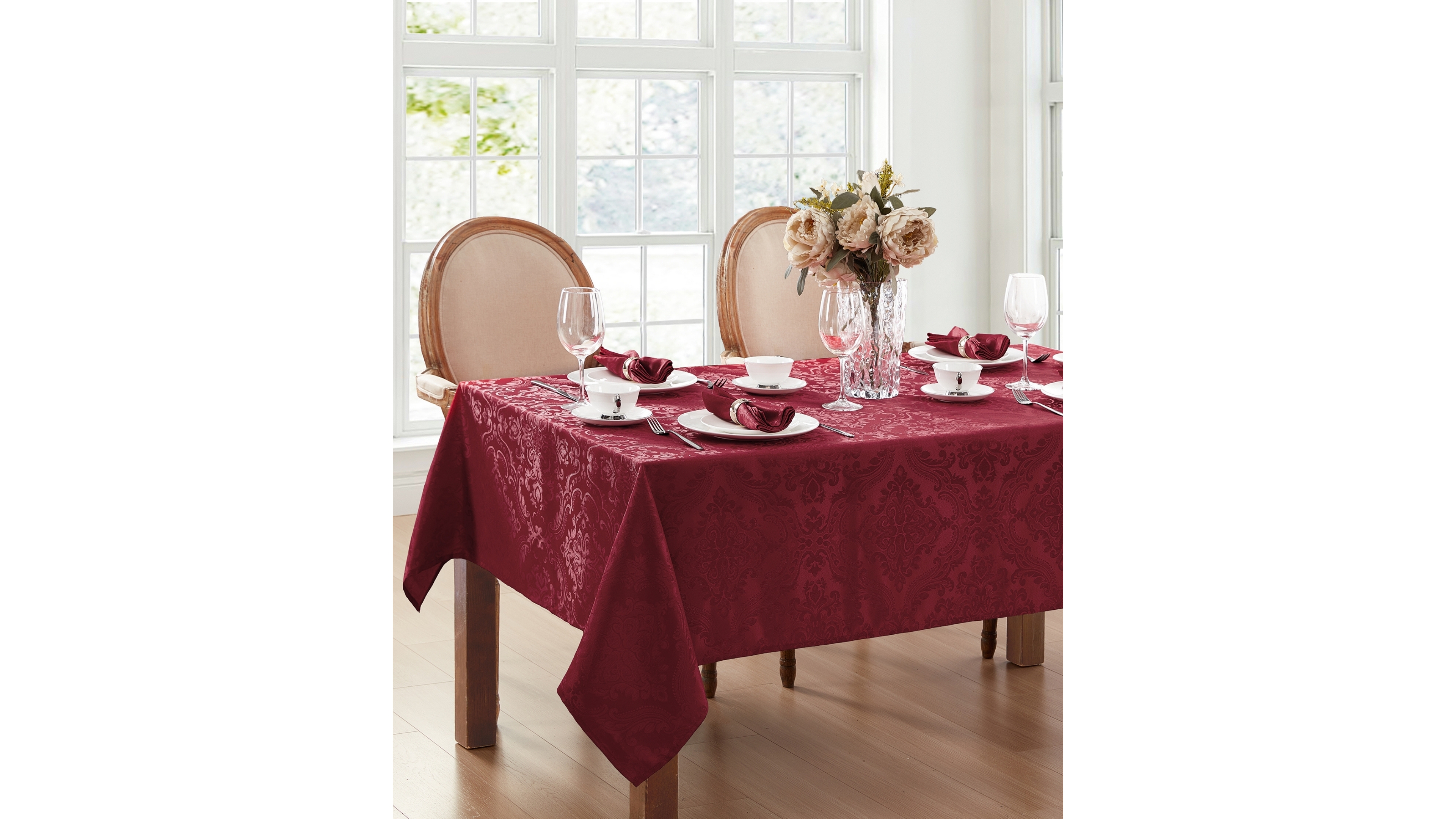 Elrene Caiden Elegance Damask Tablecloth - 52" x