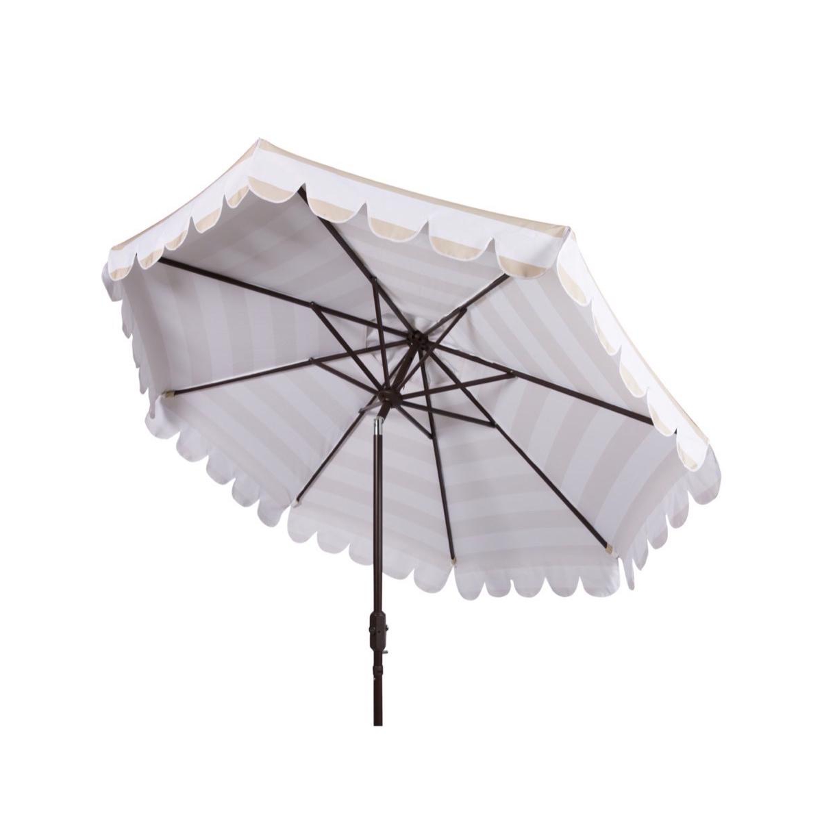 Safavieh Vienna 11Ft Rnd Crank Umbrella -white