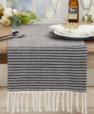 Duo-Tone Stripe Table Runner, 16"x72"