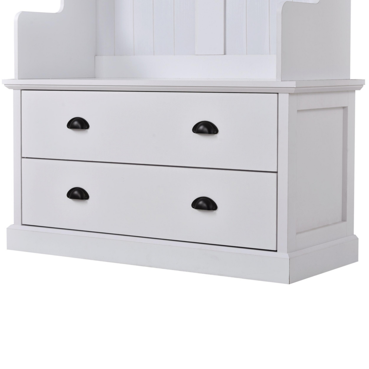 Streamdale Furniture Vintage Style Hallway Coat Rack with Drawers & Hooks